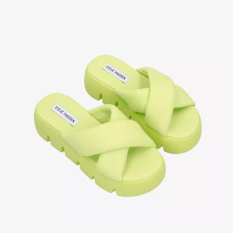 Steve Madden Women's Lime Green Synthetic Broadcast Sandal |Steve Madden In Lebanon