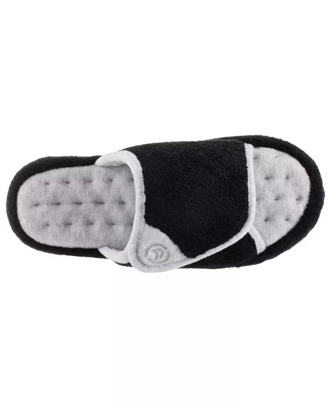 Isotoner Signature Women's Black Microterry Pillowstep Slide Slippers  |Isotoner Signature in Lebanon