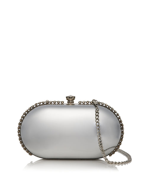 Aqua Women's Silver Mirror Event Handbag | Aqua In Lebanon