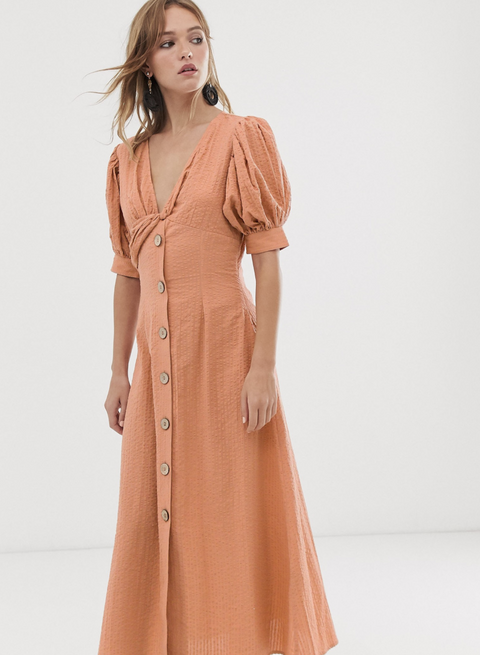 ASOS Design Women's Peach Dress 100793336 AMF2395 shr