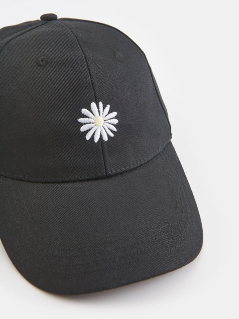 Sinsay Women's Black Printed Cap|Sinsay In Lebanon