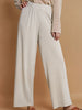 Sinsay Women's Beige Cotton Wide Leg Pants | Sinsay In Lebanon