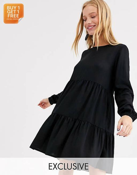 Monki Women's Black Dress AMF1079(N22)