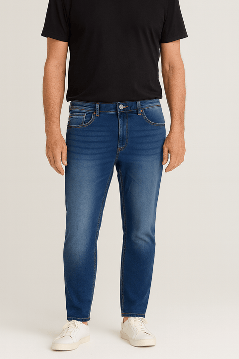 Redefined Rebel Men's Blue Mid Rise Straight Leg Jeans | Redefined Rebel In Lebanon