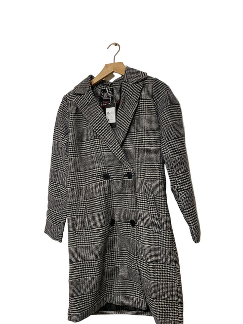 Sublevel Women's Grey & Black Classic Coat | Sublevel In Lebanon
