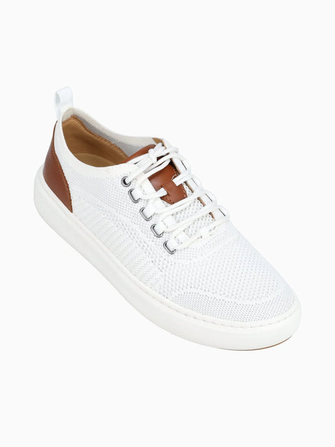 Johnston & Murphy Men's White & Brown Anders Sneaker | Johnston & Murphy In Lebanon