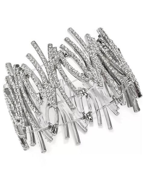 I.N.C. International Concepts Women's Silver Crystal Zig-Zag Stretch Bracelet | I.N.C. International Concepts In Lebanon