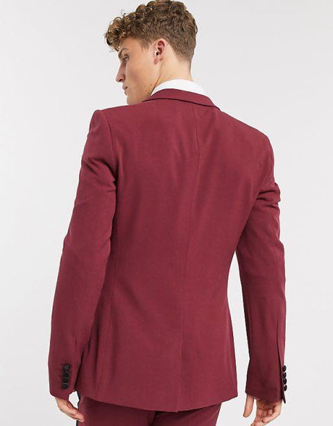 Asos Design Men's Burgundy Blazer ANF3180