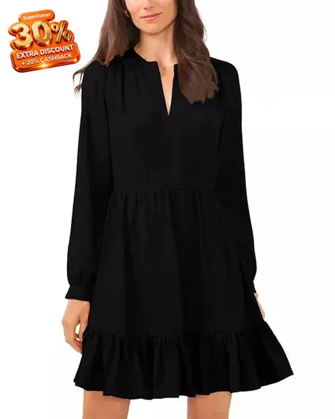 Vince Camuto Women's Black V-neck Mini Dress |Vince Camuto In Lebanon