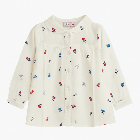 Boboli Baby Girl's White Long-Sleeve Shirt| Boboli in Lebanon