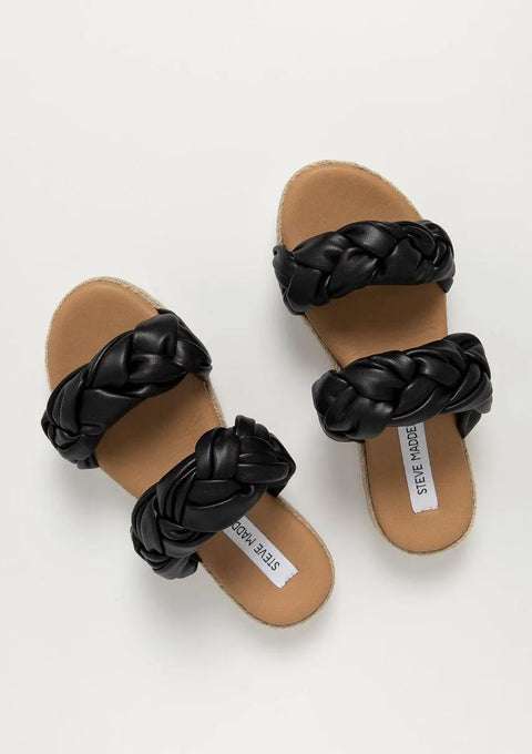 Steve Madden Women's Black Krisi Flip-Flops Slippers | Steve Madden In Lebanon