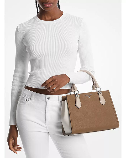 Michael Kors Women's Brown\White Marilyn Handbag  | Michael Kors In Lebanon