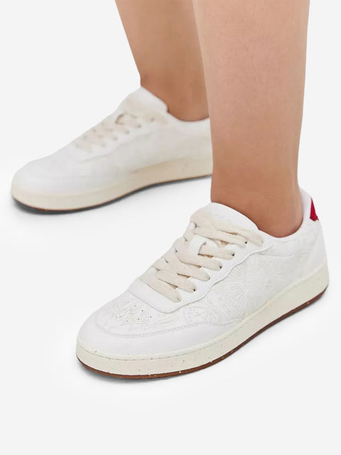 ACBC Women's White & Red Apple Shacbeao All Over Sneakers | ACBC In Lebanon
