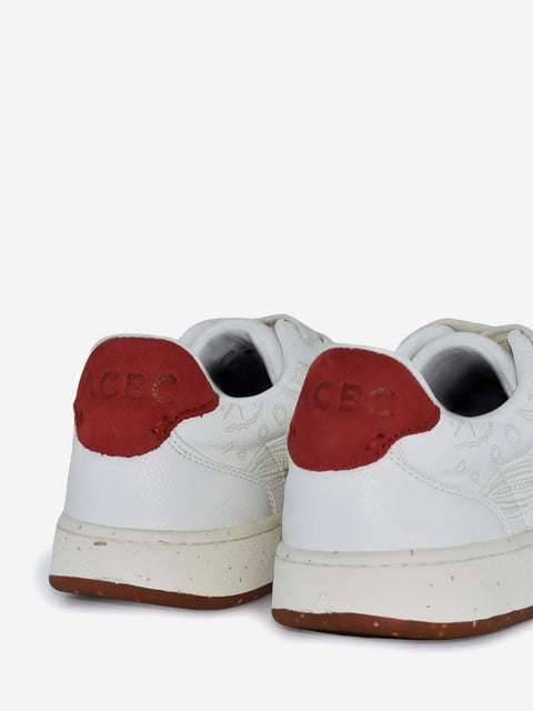 ACBC Women's White & Red Apple Shacbeao All Over Sneakers | ACBC In Lebanon