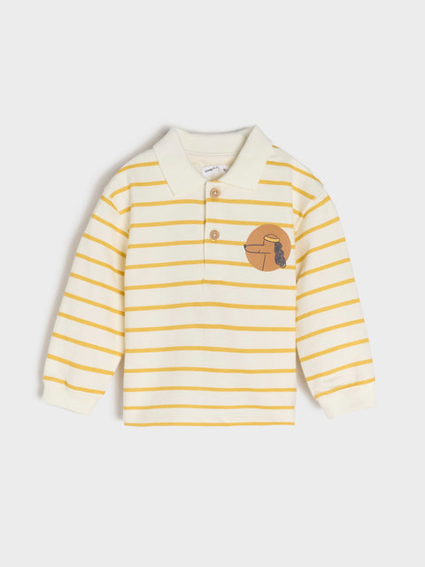 Sinsay Baby Boy's Off White/Yellow Striped Blouse | Sinsay In Lebanon