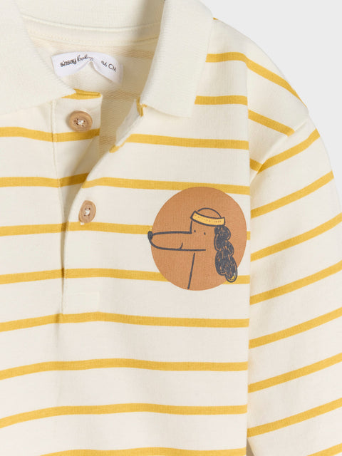 Sinsay Baby Boy's Off White/Yellow Striped Blouse | Sinsay In Lebanon