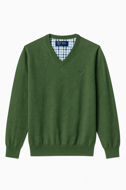 Dunmore Men's Green V Neck Blouse | Dunmore In Lebanon
