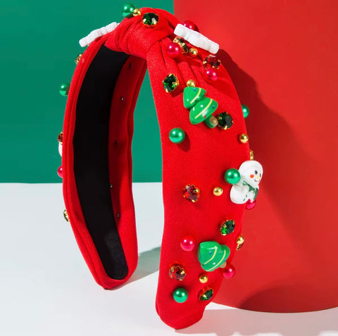 European American Christmas  santa fashion headband