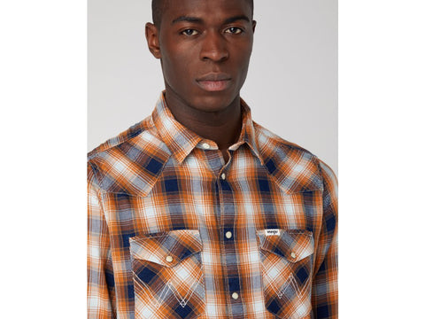 Wrangler Men's Multicolored Checkered Long Sleeve Shirt | Wrangler In Lebanon