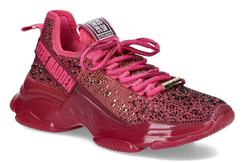 Steve Madden Women's Fuchsia Fabric Rhinestone Mistica Sneakers |Steve Madden In Lebanon