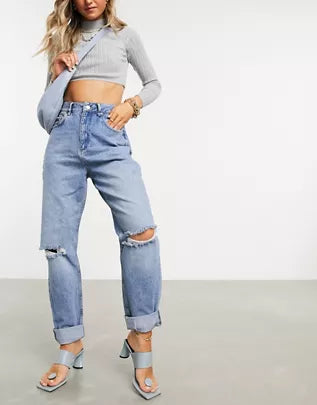 Asos Design Women's Blue Jeans ANF1442