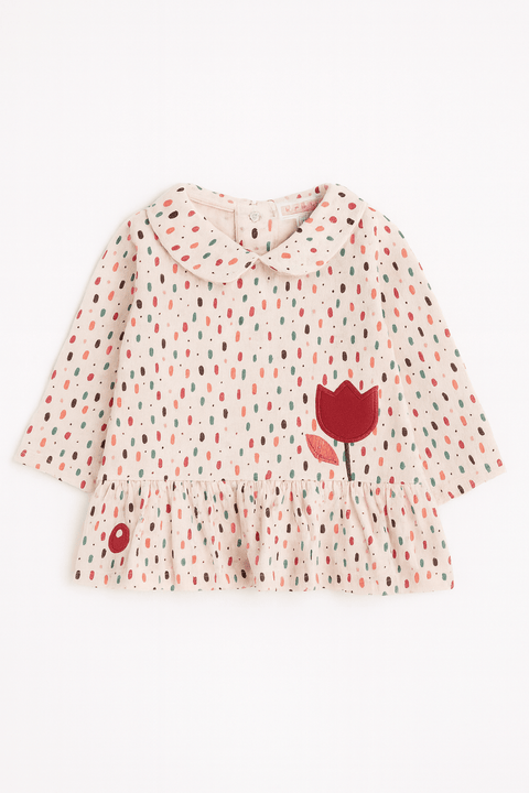 Boboli Baby Girl's Multicolor Long-Sleeve Dress | Boboli in Lebanon