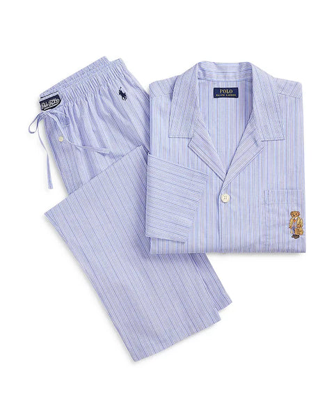 Polo Ralph Lauren Blue Bear Woven Pajama Set | Polo Ralph Lauren In Lebanon