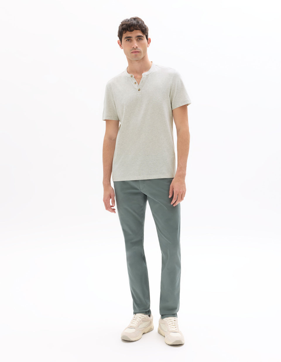 Celio Men’s Sage Green Slim-Fit Trousers | Celio in Lebanon