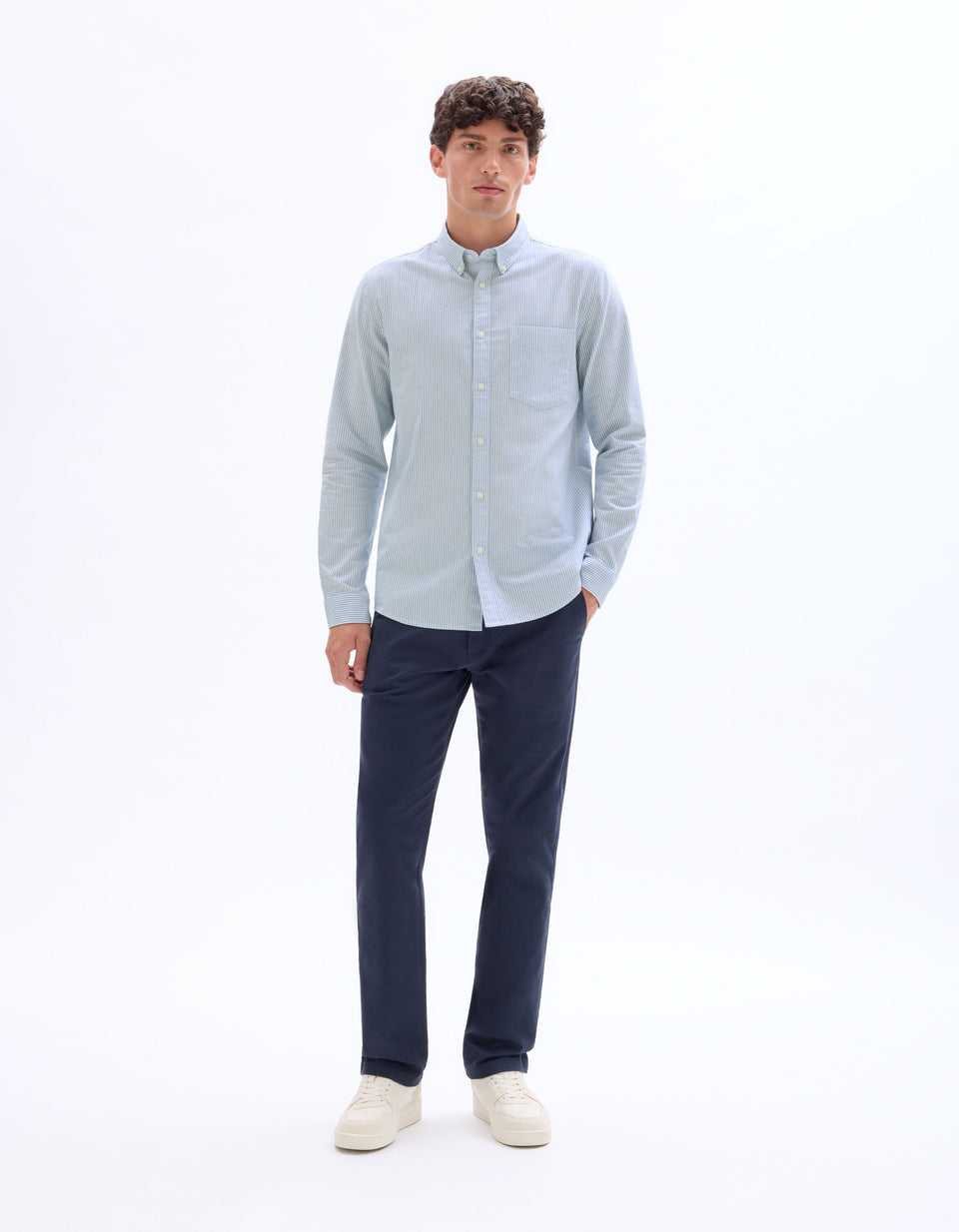 Celio Men’s Navy Blue Straight-Leg Trousers | Celio in Lebanon