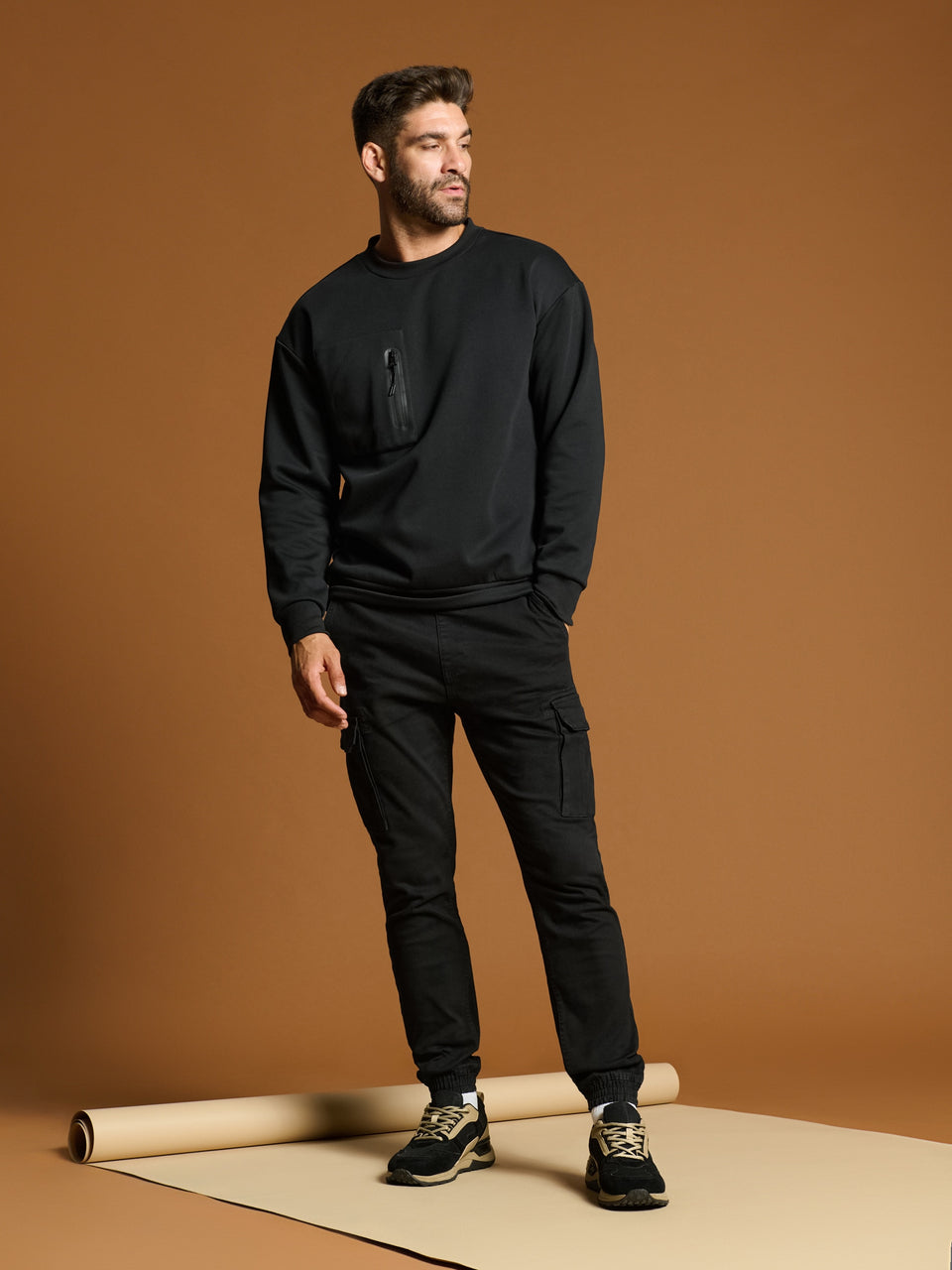 Sinsay Men's Black Cargo Jogger Pant|Sinsay In Lebanon