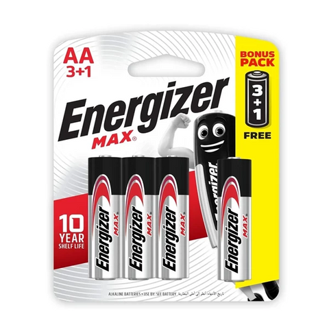 Energizer Max AA 3+1 Free