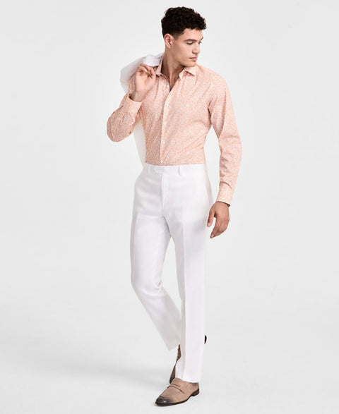 Bar III Men's White Slim-Fit 100% Linen Trousers | Bar III In Lebanon