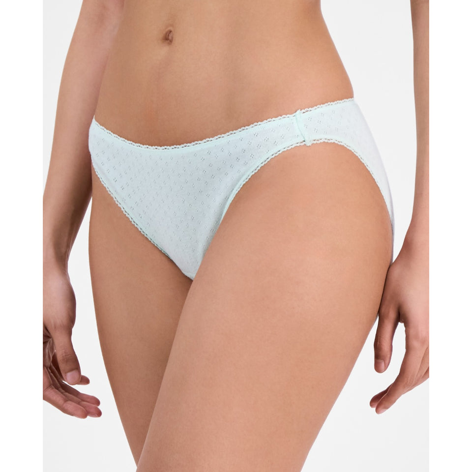 Charter Club Women's Mint Green Cotton Pointelle Briefs