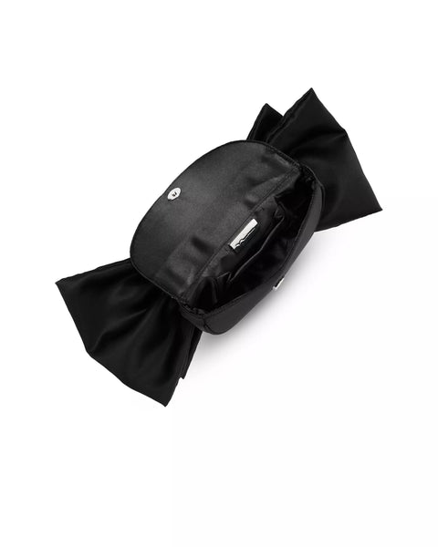 Aqua Women's Black  Satin Bow Bag w/ Faux Pearls Hand Bag |  Aqua  In Lebanon