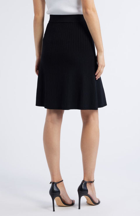 Anne Klein Women's Black Rib Midi Sweater Skirt | Anne Klein In Lebanon