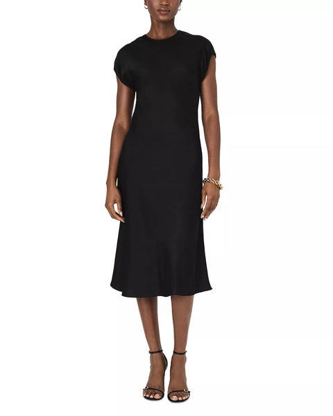 French Connection Women’s Black Cap-Sleeve Midi Dress | French Connection in Lebanon