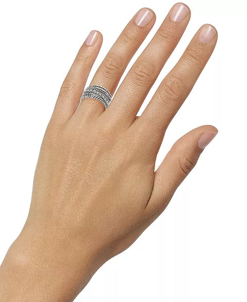 International Concepts Women's Silver Crystal Twist Ring|  International Concepts in Lebanon