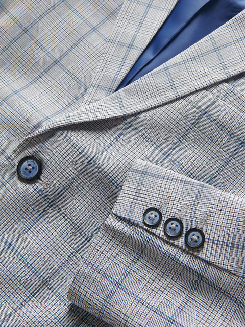 Reserved Boy's Grey Elegant Checked Blazer | Reserved In Lebanon