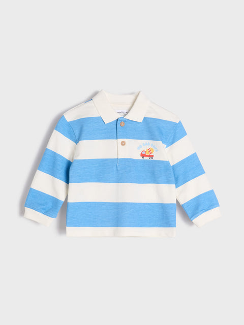 Sinsay Baby Boy's Blue/White Striped Long Sleeve Blouse | Sinsay In Lebanon