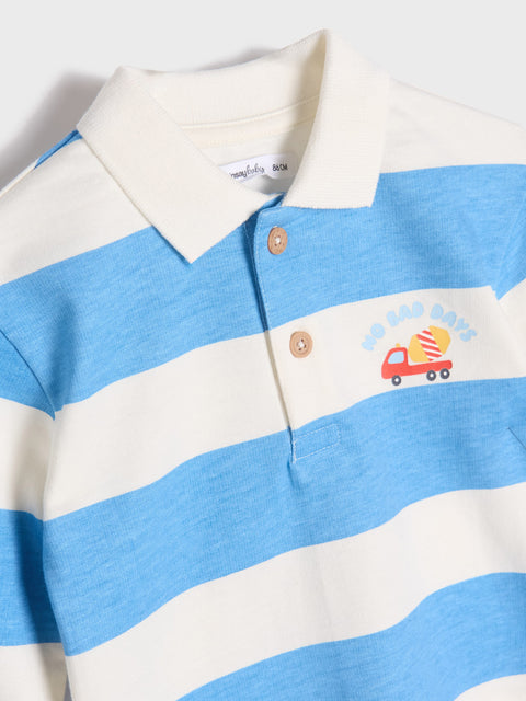 Sinsay Baby Boy's Blue/White Striped Long Sleeve Blouse | Sinsay In Lebanon