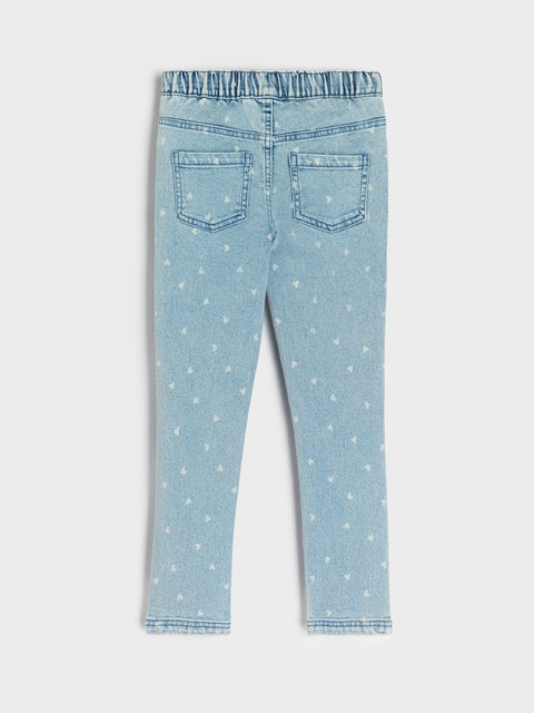 Sinsay Girl's Blue Jeggings With Washed Effect | Sinsay In Lebanon