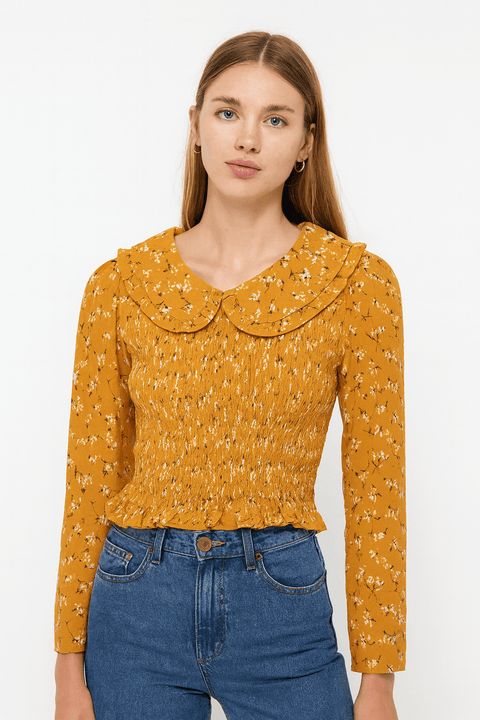 Miss Selfridge Women's Multicolor Long-Sleeve Blouse ANF3027