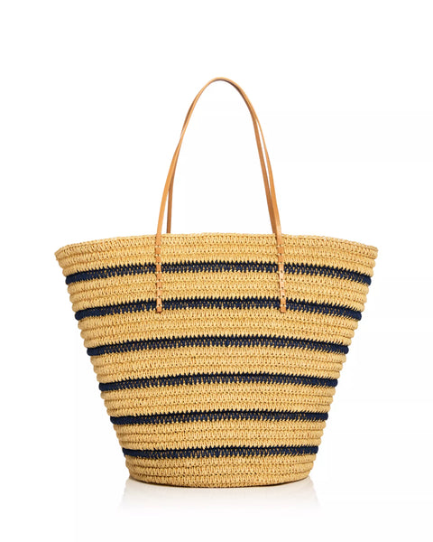 Aqua Women's Beige/Navy  Jella Striped Tote Bag  |Aqua   in Lebanon