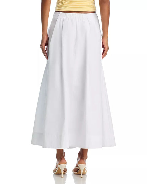 Lucy Paris Women's White Maxi Poplin Skirt | Lucy Paris In Lebanon