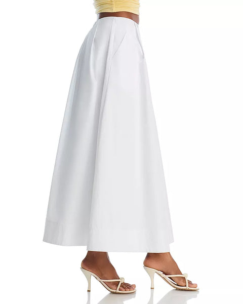 Lucy Paris Women's White Maxi Poplin Skirt | Lucy Paris In Lebanon
