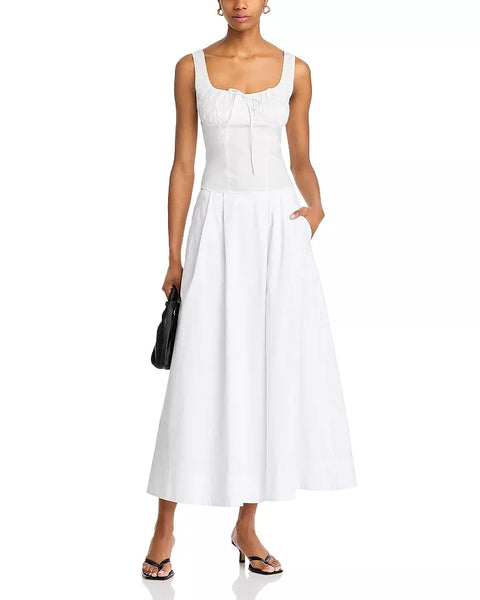Lucy Paris Women's White Maxi Poplin Skirt | Lucy Paris In Lebanon