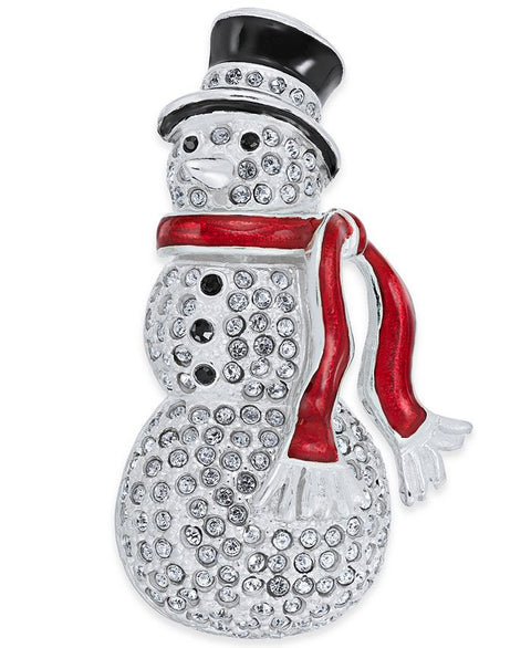 Holiday Lane Women's Silver Snowman Brooch Pin| Holiday Lane In Lebanon