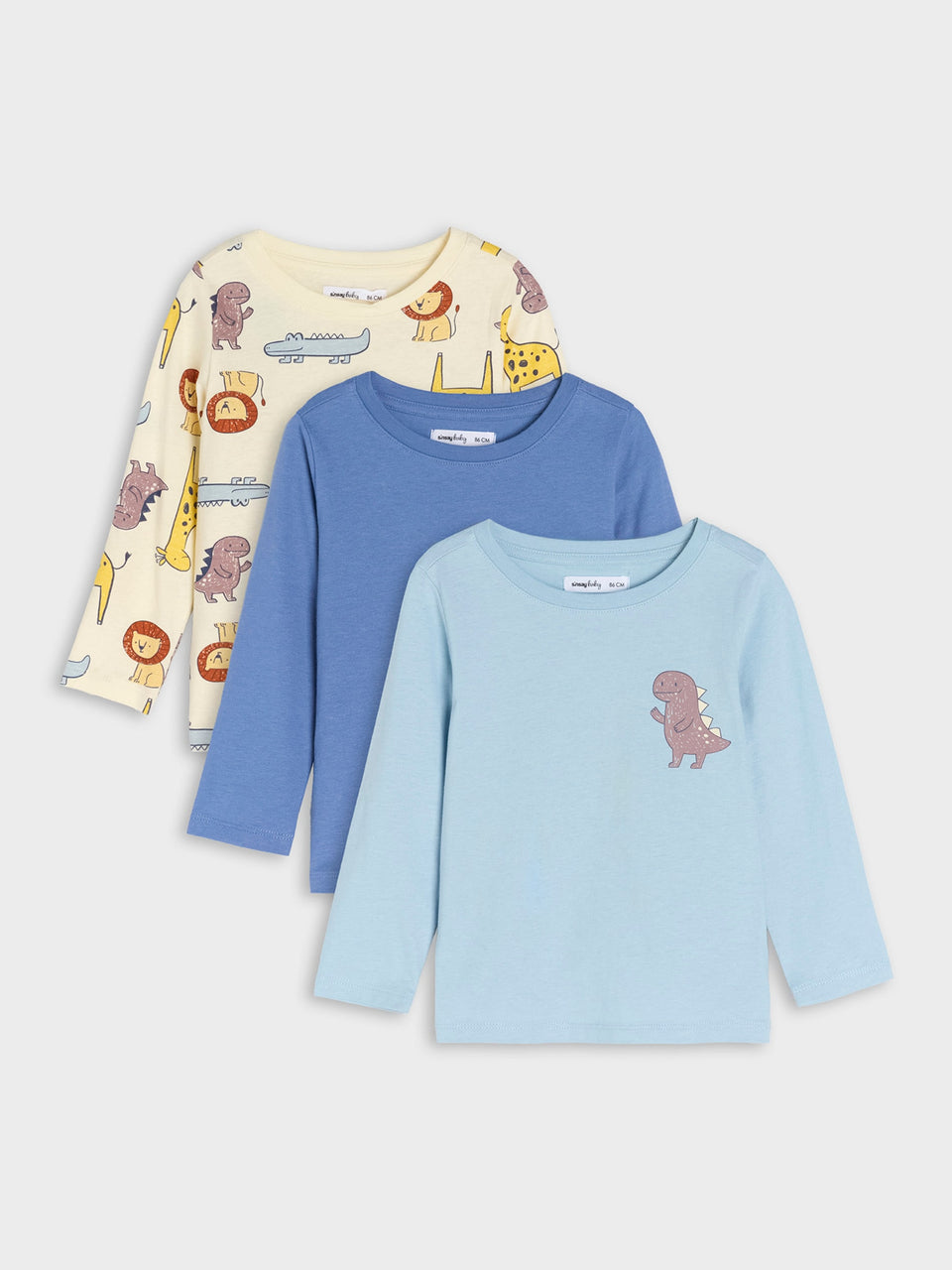 Sinsay Baby Boy's Multicolor Long Sleeve Round-Neck Blouse 3-Pack | Sinsay In Lebanon