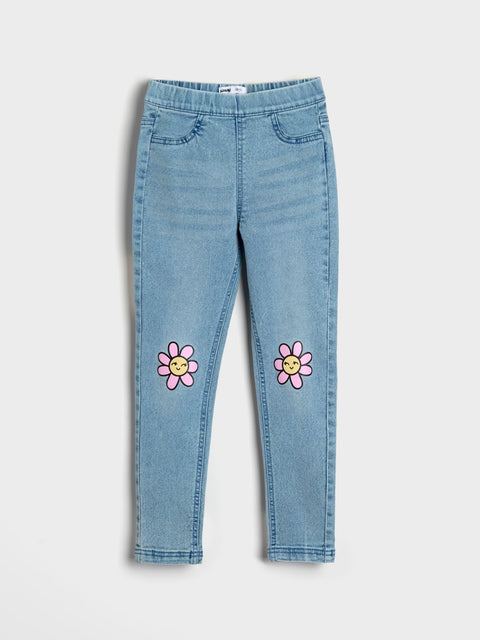 Sinsay Baby Girl's Light blue with flower Jeans |Sinsay  in Lebanon