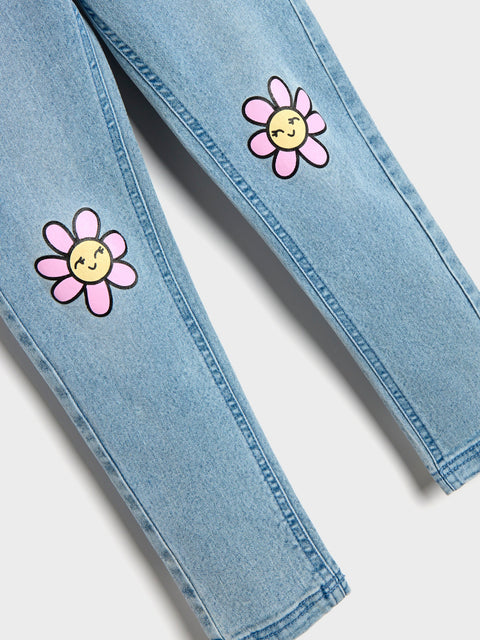 Sinsay Baby Girl's Light blue with flower Jeans |Sinsay  in Lebanon